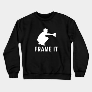 Frame it- a baseball catcher design Crewneck Sweatshirt